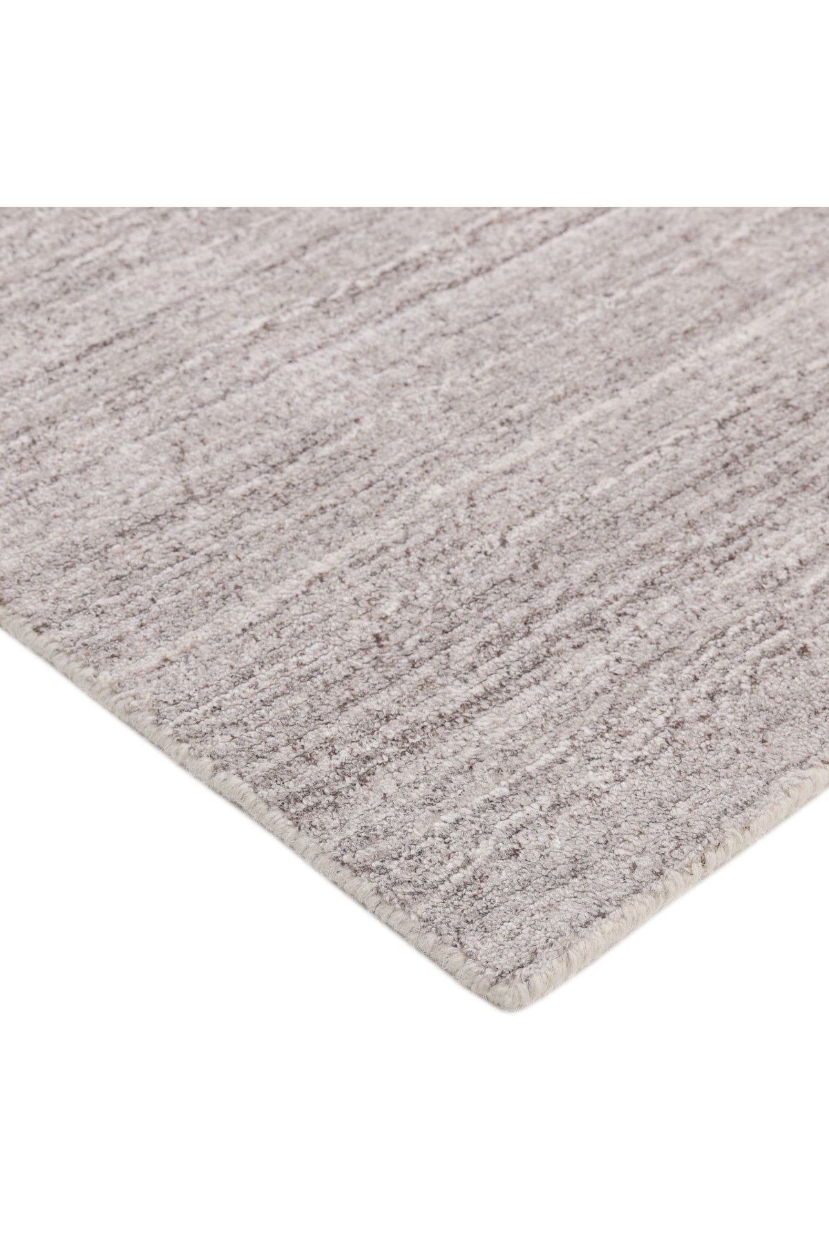 Halsey Hand Knotted Contemporary Striped Beige Area Rug Beige