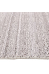 Halsey Hand Knotted Contemporary Striped Beige Area Rug Beige
