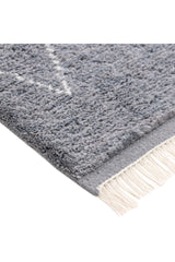 Shaggy Moroccan Hand Knotted Bohemian Moroccan Gray Area Rug Gray