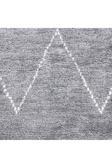 Shaggy Moroccan Hand Knotted Bohemian Moroccan Gray Area Rug Gray