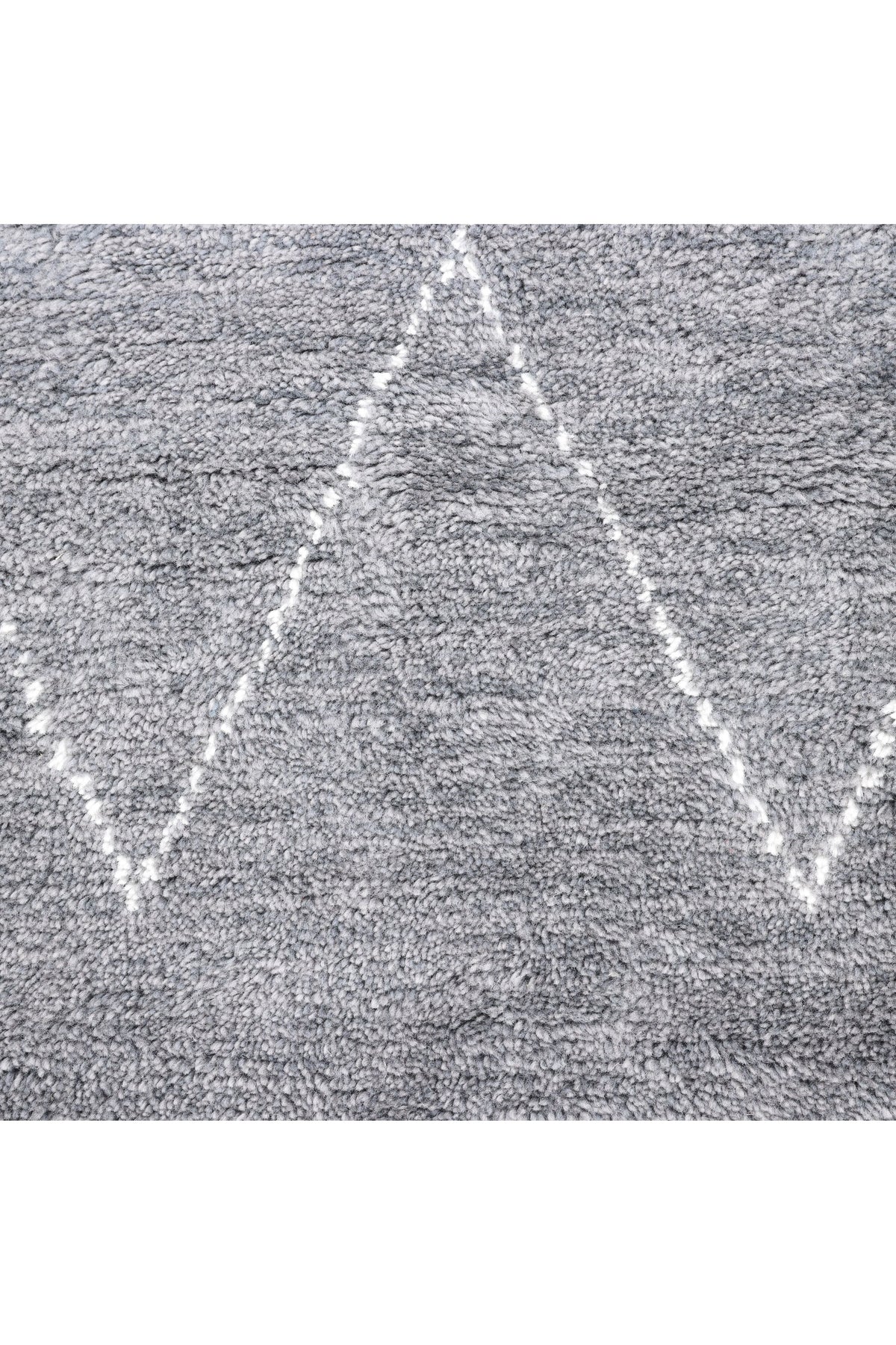 Shaggy Moroccan Hand Knotted Bohemian Moroccan Gray Area Rug Gray