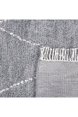 Shaggy Moroccan Hand Knotted Bohemian Moroccan Gray Area Rug Gray