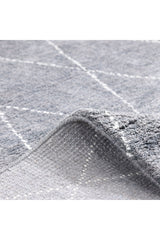Shaggy Moroccan Hand Knotted Bohemian Moroccan Gray Area Rug Gray