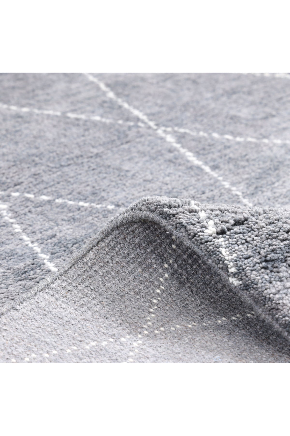 Shaggy Moroccan Hand Knotted Bohemian Moroccan Gray Area Rug Gray