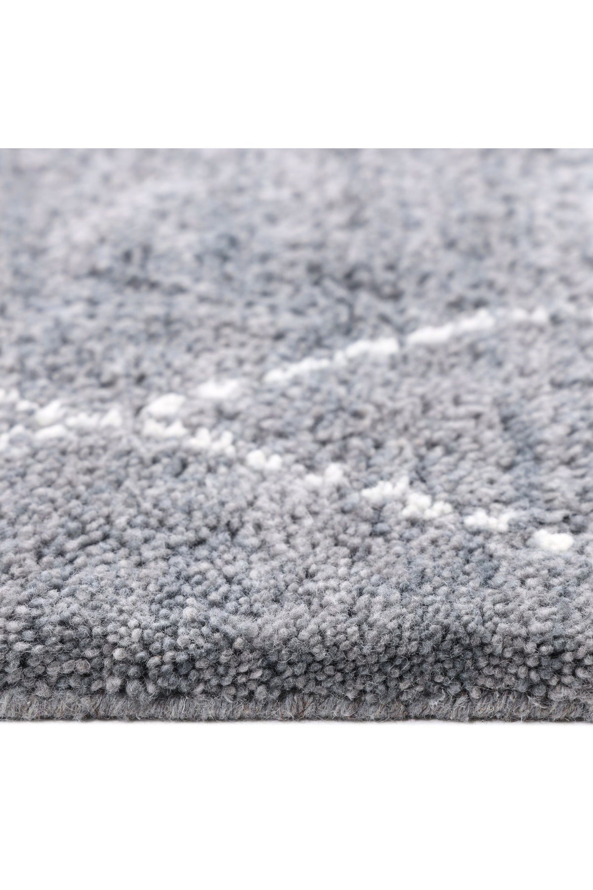 Shaggy Moroccan Hand Knotted Bohemian Moroccan Gray Area Rug Gray