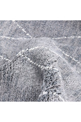 Shaggy Moroccan Hand Knotted Bohemian Moroccan Gray Area Rug Gray