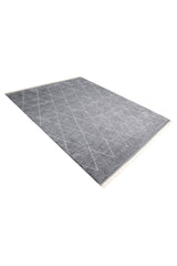 Shaggy Moroccan Hand Knotted Bohemian Moroccan Gray Area Rug Gray