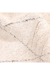 Shaggy Moroccan Hand Knotted Bohemian Moroccan Beige Area Rug Beige