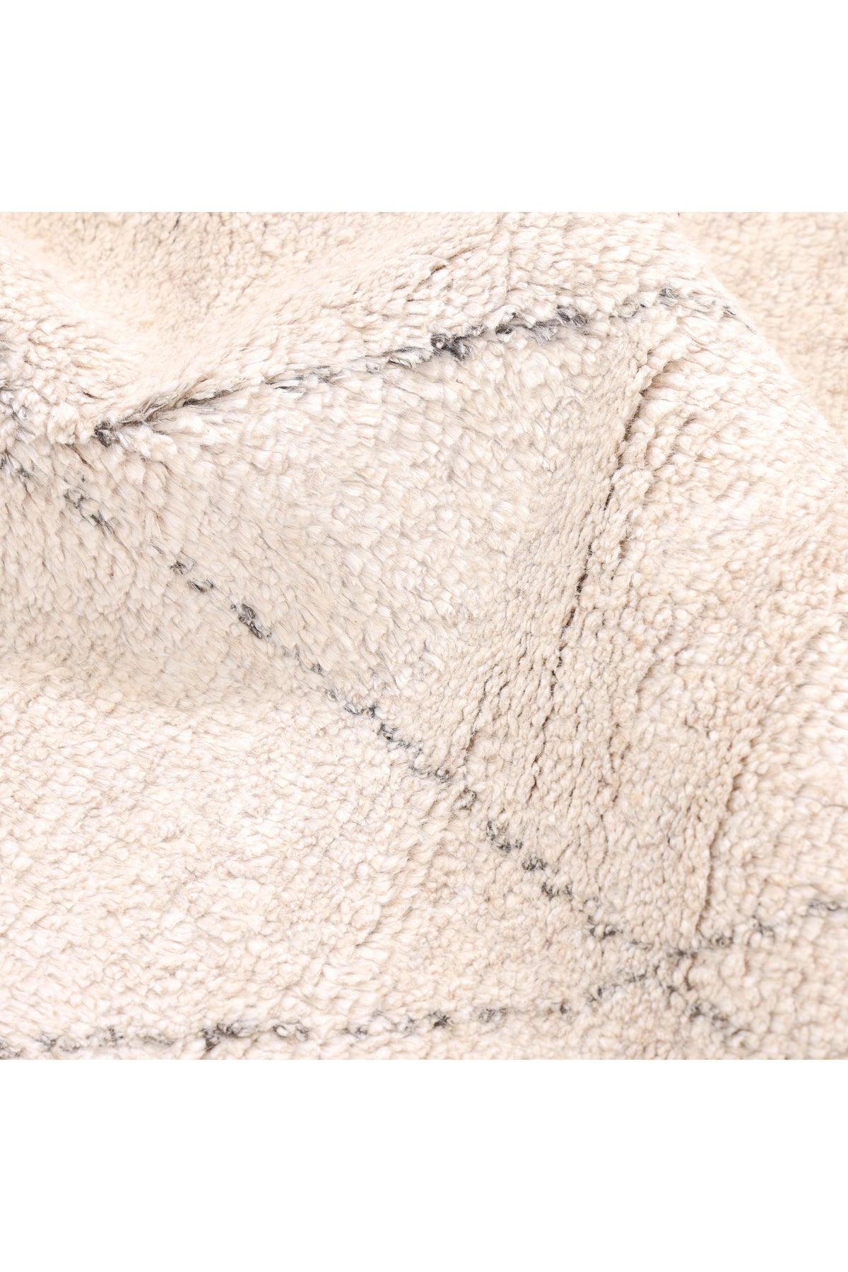 Shaggy Moroccan Hand Knotted Bohemian Moroccan Beige Area Rug Beige