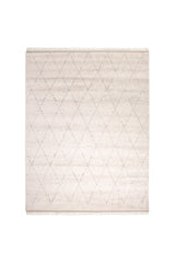 Shaggy Moroccan Hand Knotted Bohemian Moroccan Beige Area Rug Beige