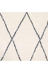 Shaggy Moroccan Hand Knotted Bohemian Moroccan Ivory Area Rug Ivory