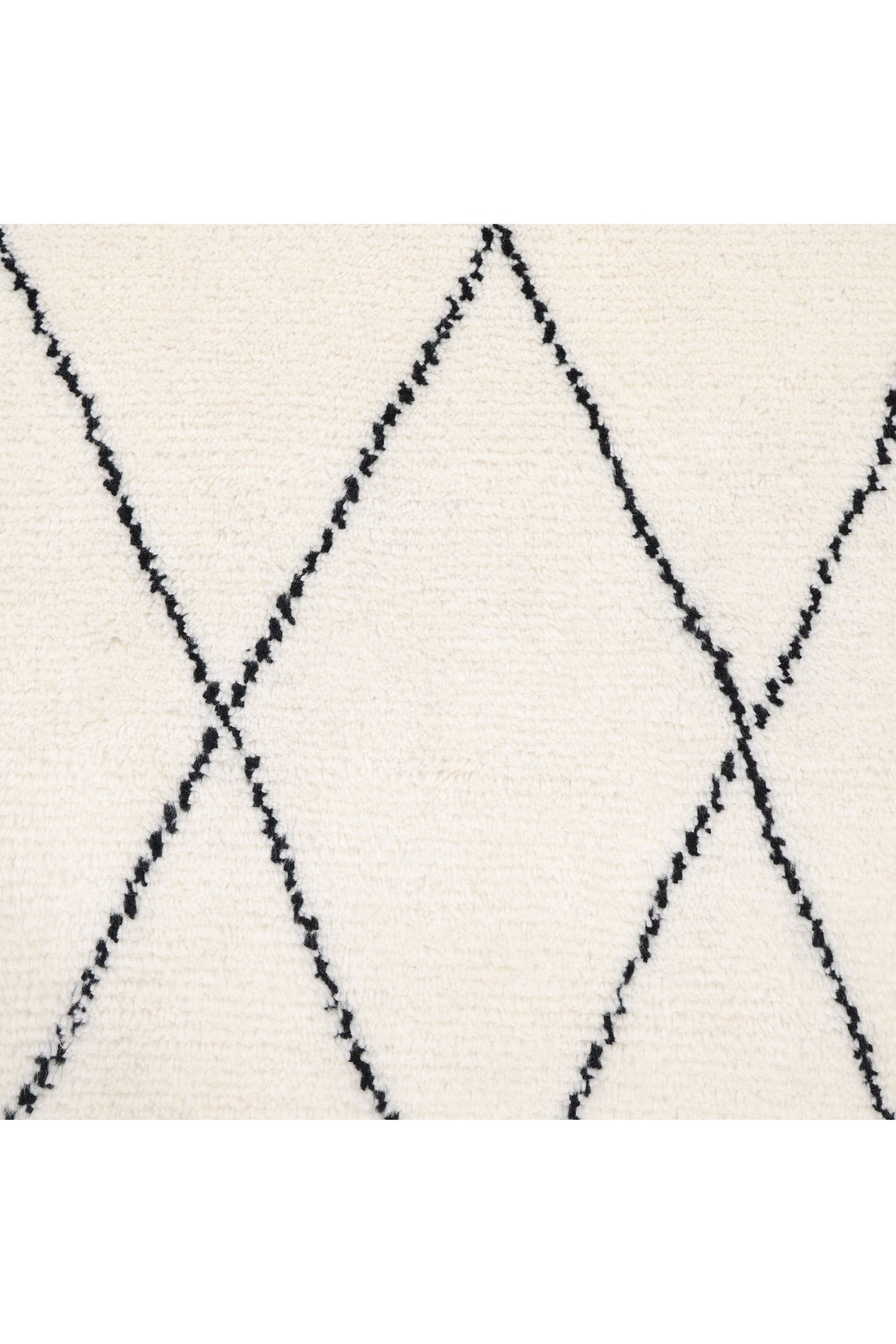 Shaggy Moroccan Hand Knotted Bohemian Moroccan Ivory Area Rug Ivory