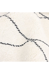 Shaggy Moroccan Hand Knotted Bohemian Moroccan Ivory Area Rug Ivory