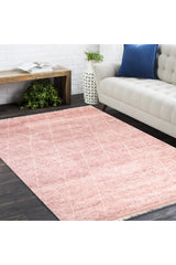 Shaggy Moroccan Hand Knotted Bohemian Moroccan Red Area Rug Red
