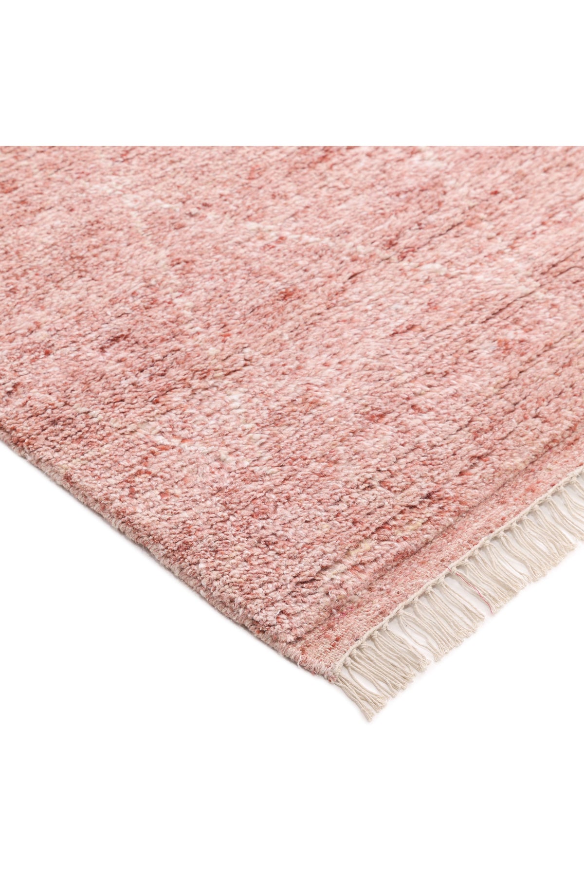 Shaggy Moroccan Hand Knotted Bohemian Moroccan Red Area Rug Red