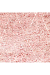 Shaggy Moroccan Hand Knotted Bohemian Moroccan Red Area Rug Red