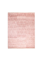 Shaggy Moroccan Hand Knotted Bohemian Moroccan Red Area Rug Red