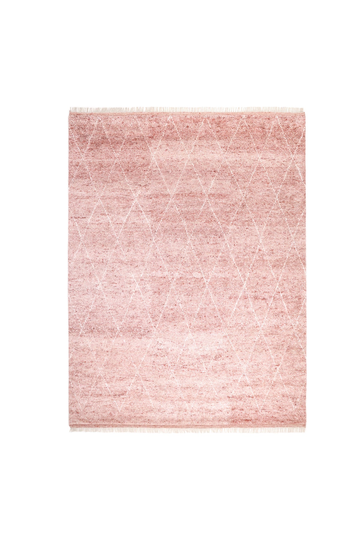 Shaggy Moroccan Hand Knotted Bohemian Moroccan Red Area Rug Red