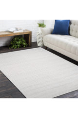 Peyton Hand-Loomed Contemporary Geometric Ivory Area Rug Ivory