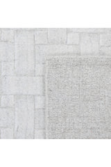 Peyton Hand-Loomed Contemporary Geometric Ivory Area Rug Ivory