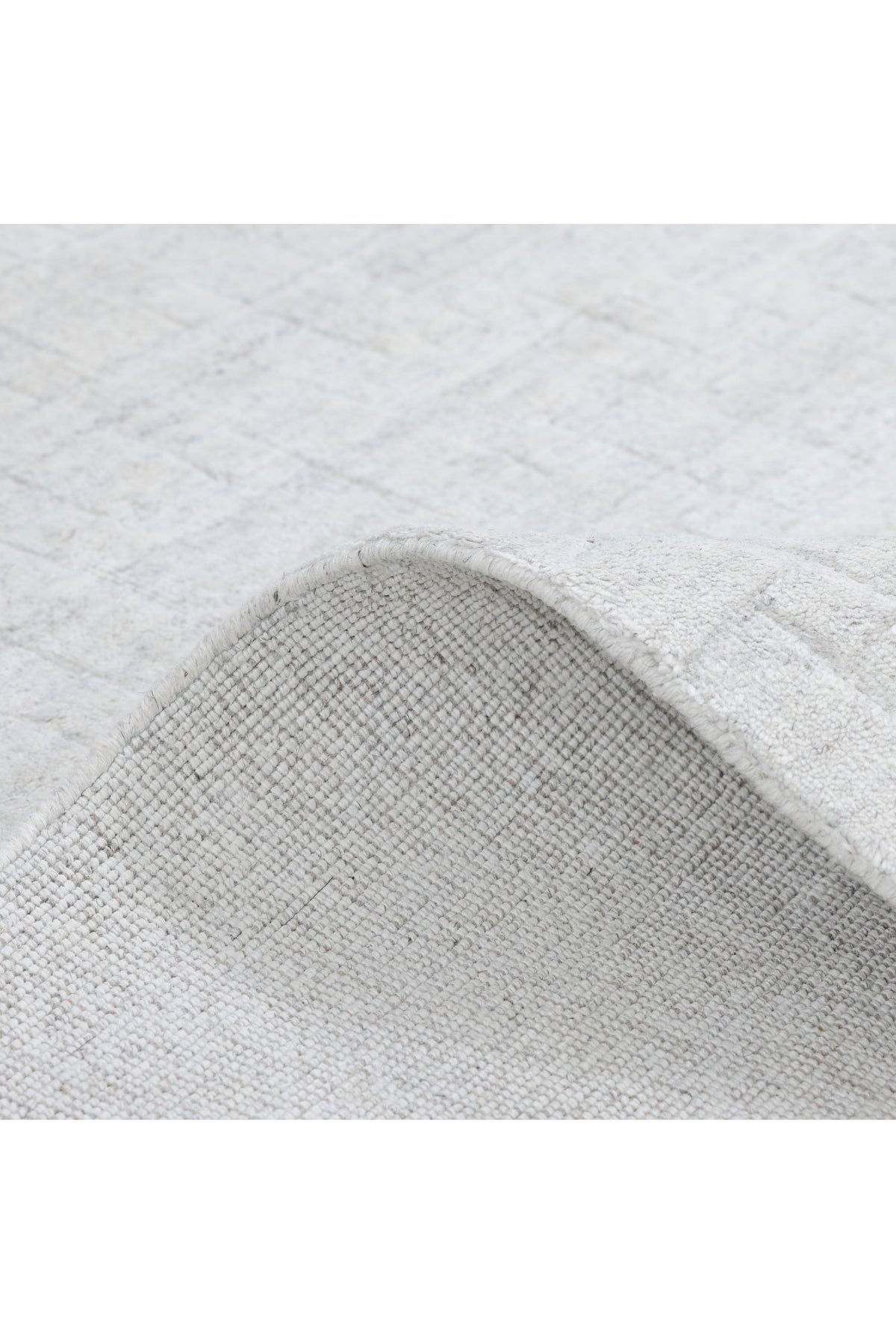 Peyton Hand-Loomed Contemporary Geometric Ivory Area Rug Ivory