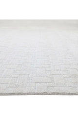 Peyton Hand-Loomed Contemporary Geometric Ivory Area Rug Ivory