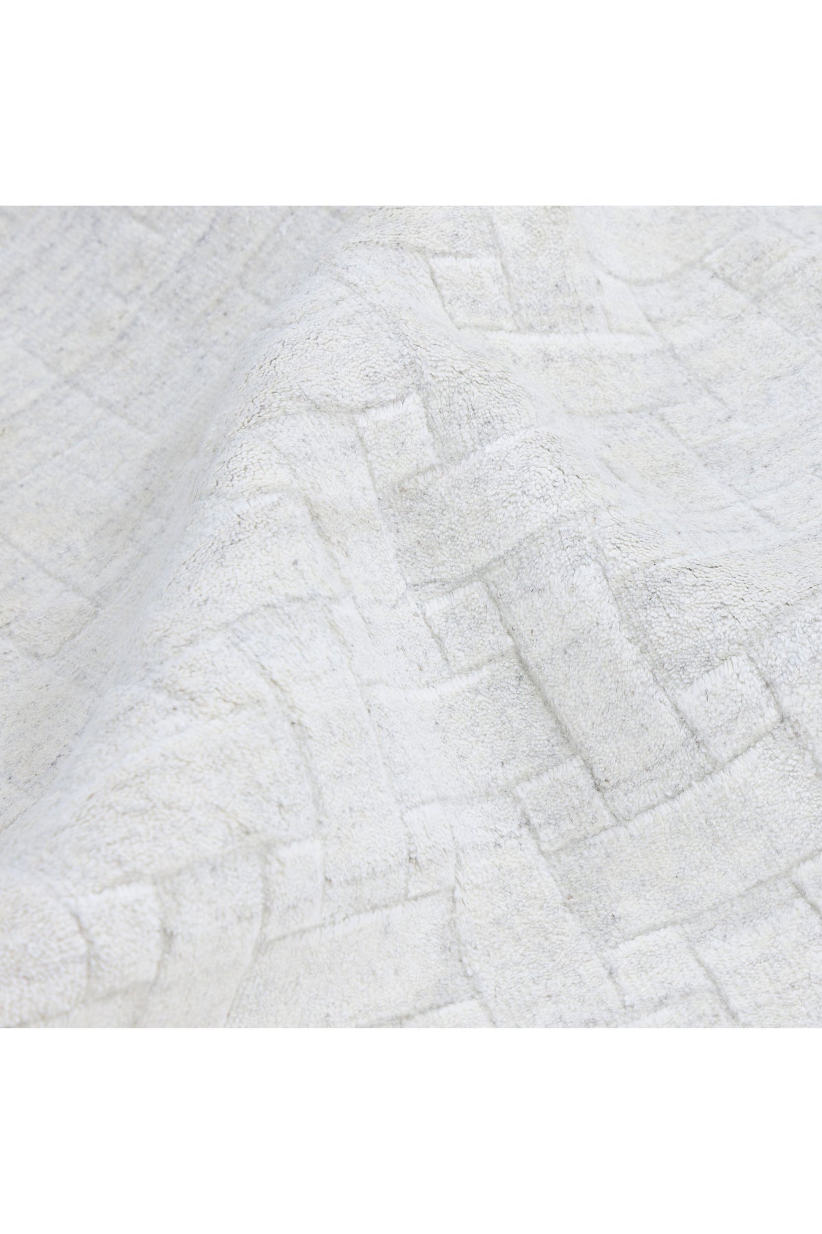 Peyton Hand-Loomed Contemporary Geometric Ivory Area Rug Ivory