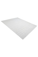 Peyton Hand-Loomed Contemporary Geometric Ivory Area Rug Ivory