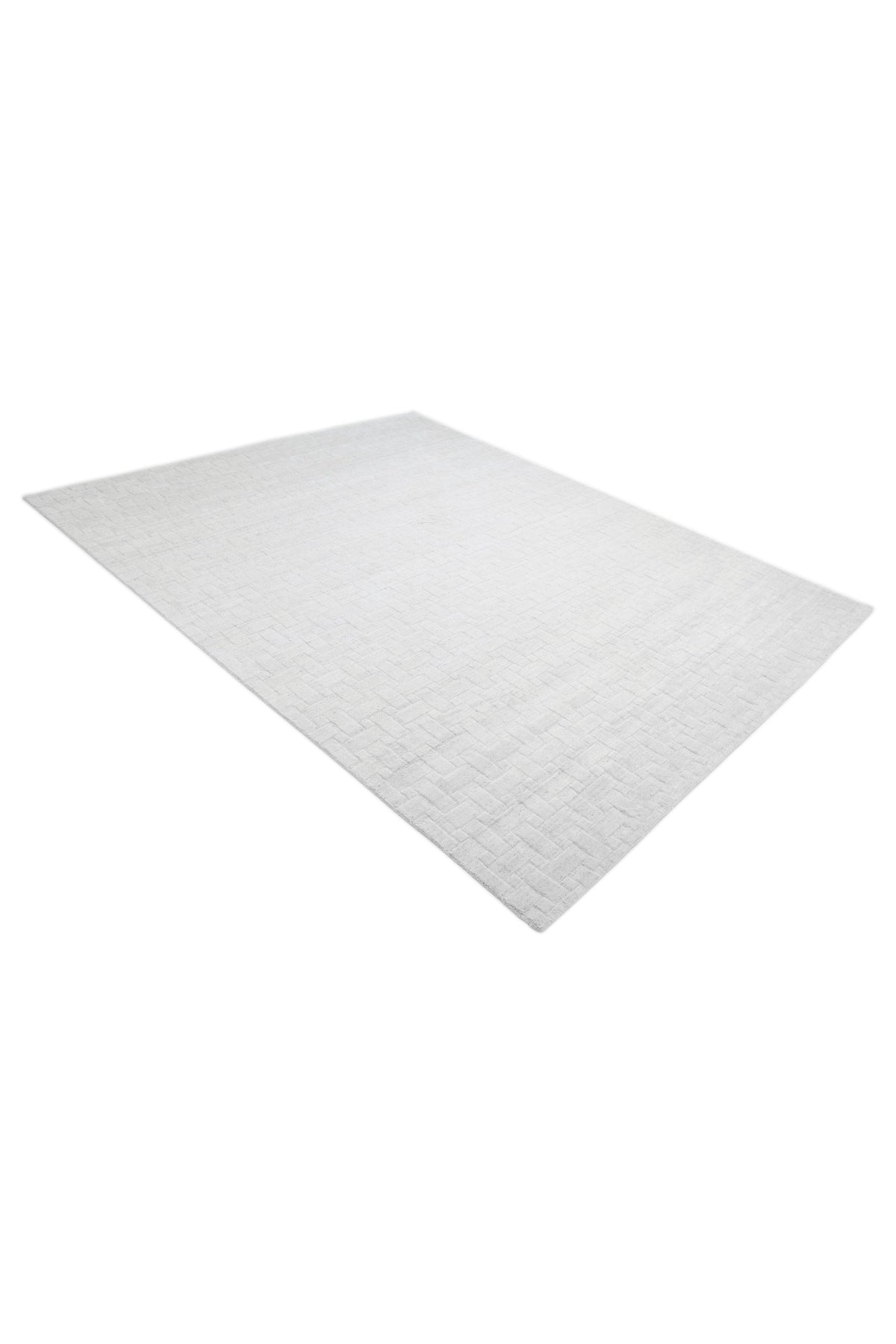 Peyton Hand-Loomed Contemporary Geometric Ivory Area Rug Ivory