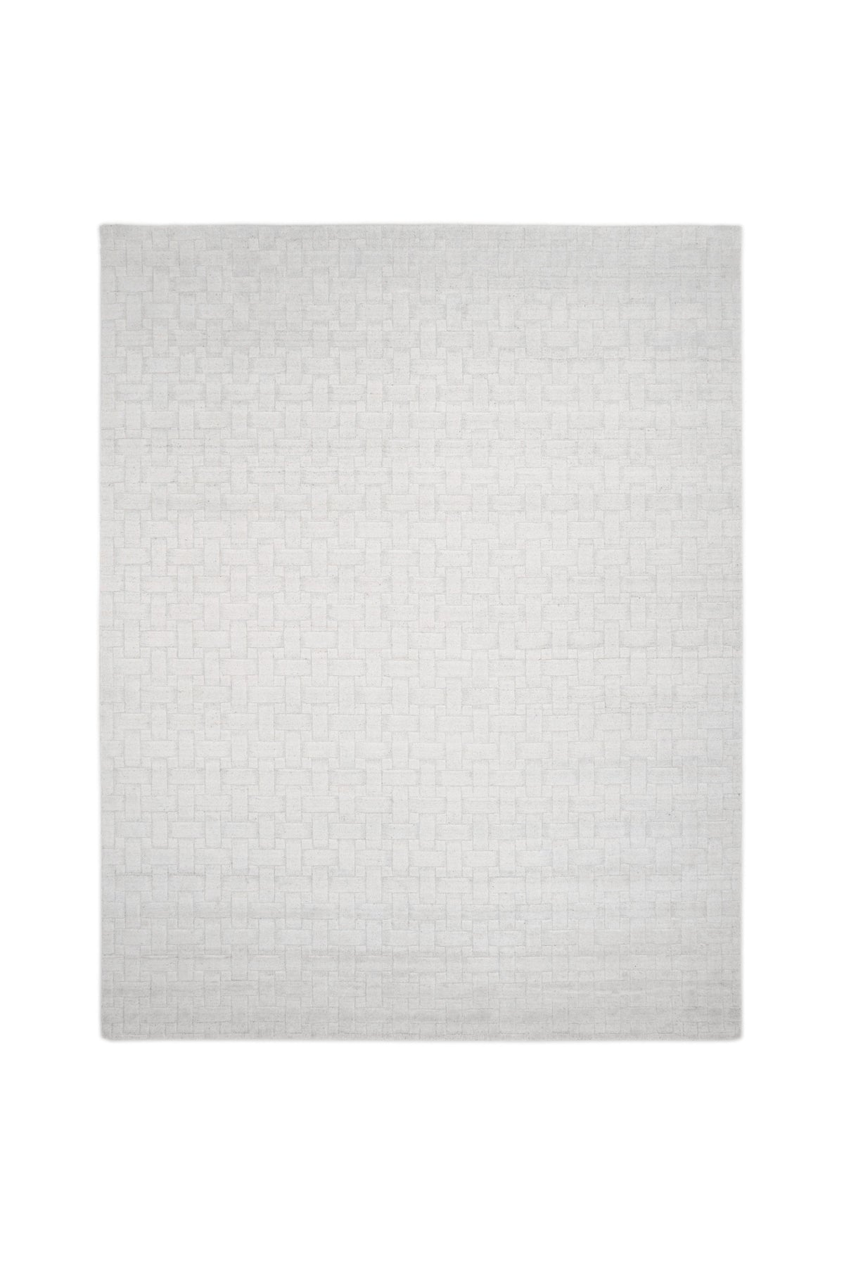 Peyton Hand-Loomed Contemporary Geometric Ivory Area Rug Ivory