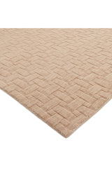 Peyton Hand-Loomed Contemporary Geometric Beige Area Rug Beige