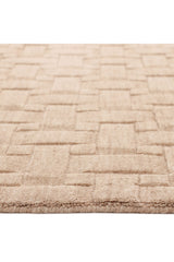 Peyton Hand-Loomed Contemporary Geometric Beige Area Rug Beige
