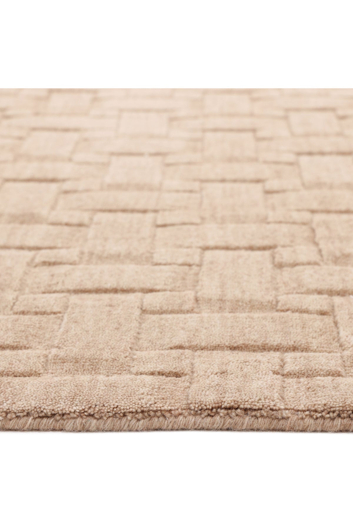 Peyton Hand-Loomed Contemporary Geometric Beige Area Rug Beige