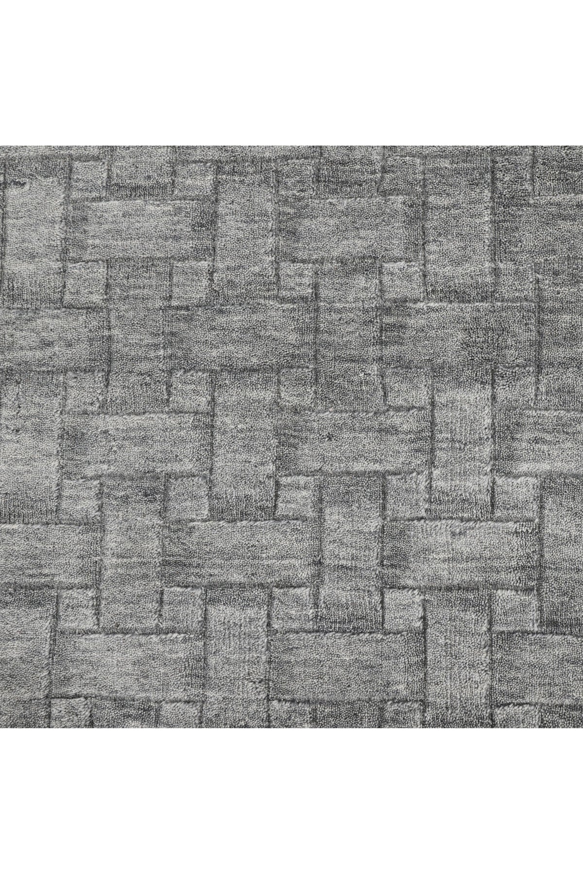 Peyton Hand-Loomed Contemporary Geometric Gray Area Rug Gray