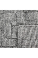 Peyton Hand-Loomed Contemporary Geometric Gray Area Rug Gray