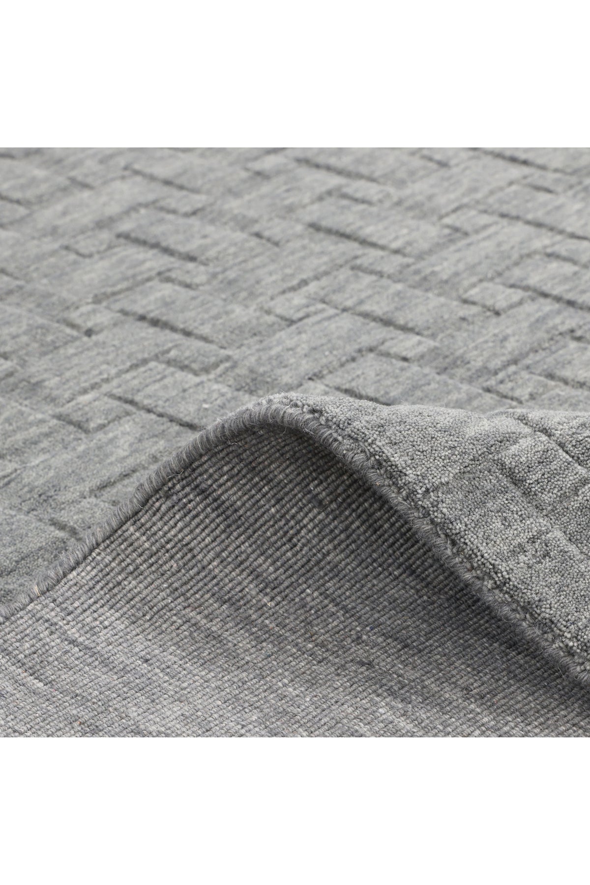 Peyton Hand-Loomed Contemporary Geometric Gray Area Rug Gray
