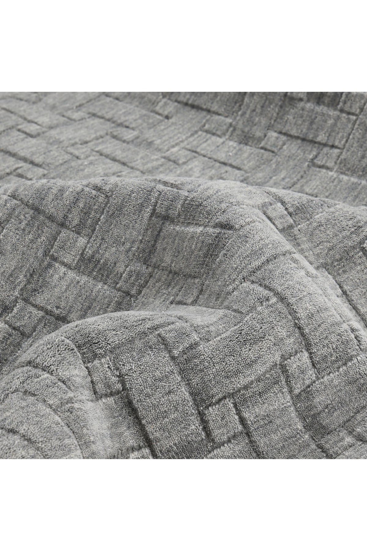 Peyton Hand-Loomed Contemporary Geometric Gray Area Rug Gray