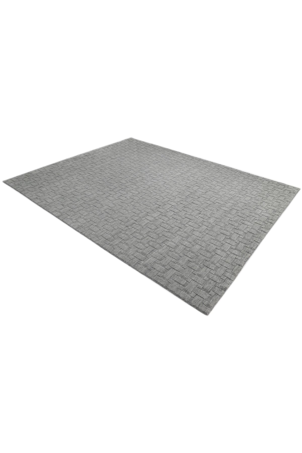 Peyton Hand-Loomed Contemporary Geometric Gray Area Rug Gray