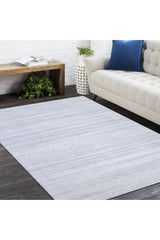 Cooper Hand-Loomed Contemporary Striped Gray Area Rug Gray