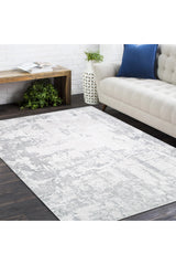 Blush Hand-Loomed Contemporary Abstract Gray Area Rug Gray