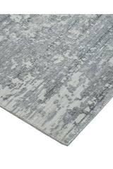 Samantha Hand-Loomed Contemporary Floral Gray Area Rug Gray