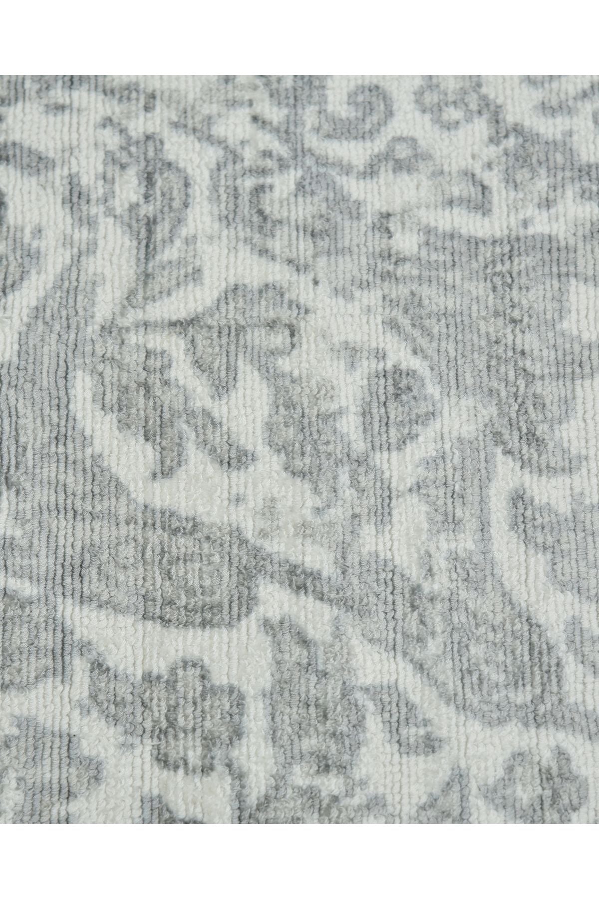 Samantha Hand-Loomed Contemporary Floral Gray Area Rug Gray