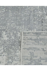 Samantha Hand-Loomed Contemporary Floral Gray Area Rug Gray