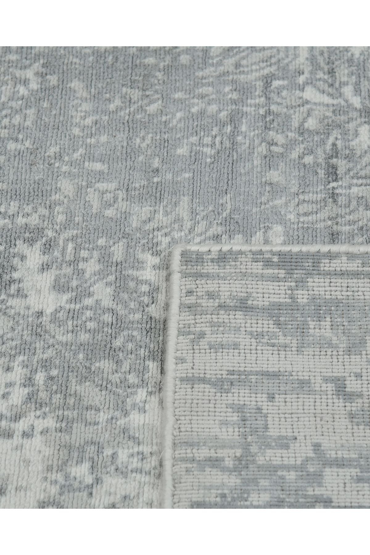 Samantha Hand-Loomed Contemporary Floral Gray Area Rug Gray