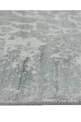 Samantha Hand-Loomed Contemporary Floral Gray Area Rug Gray