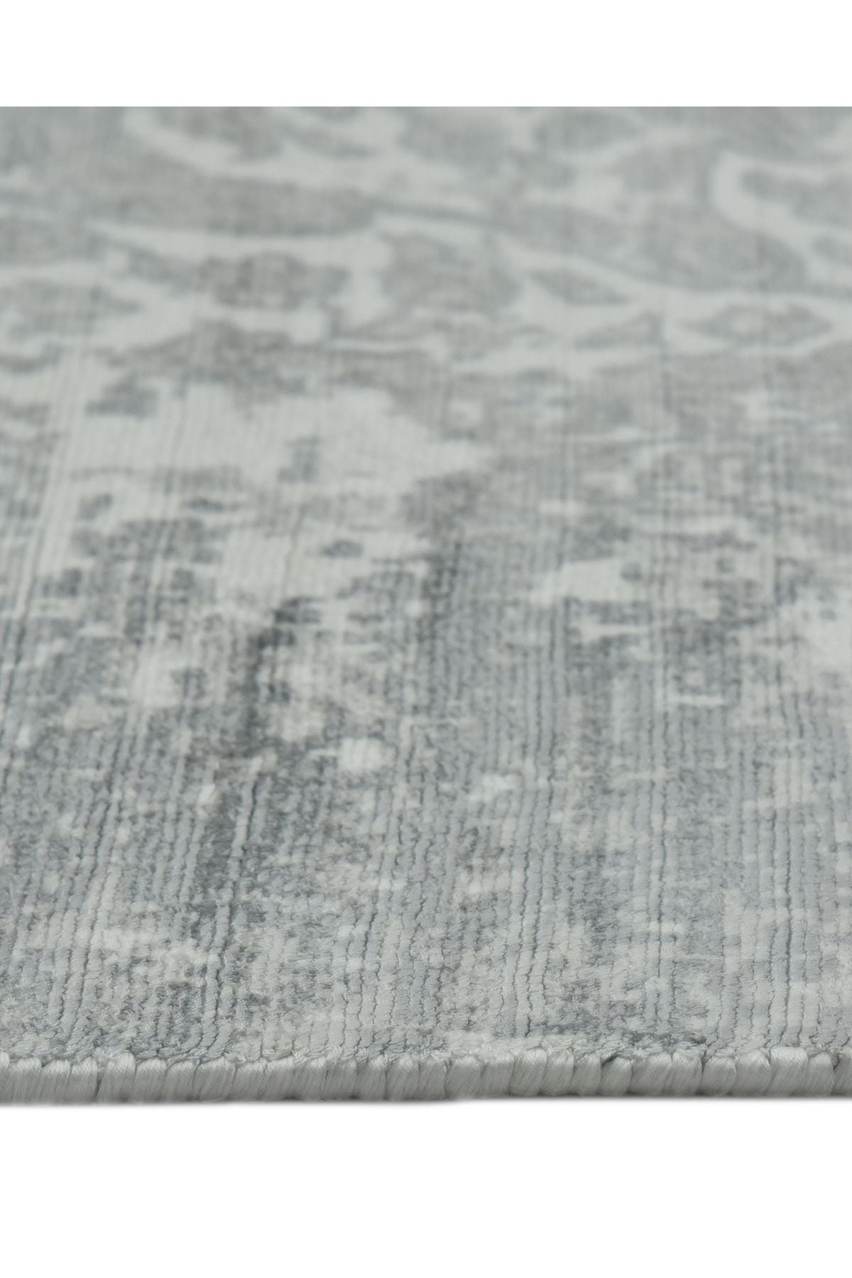 Samantha Hand-Loomed Contemporary Floral Gray Area Rug Gray