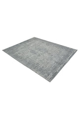 Samantha Hand-Loomed Contemporary Floral Gray Area Rug Gray
