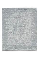 Samantha Hand-Loomed Contemporary Floral Gray Area Rug Gray