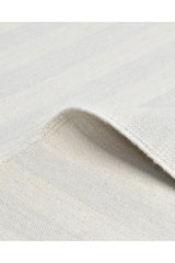 Louella Hand Woven Contemporary Striped Ivory Area Rug Ivory