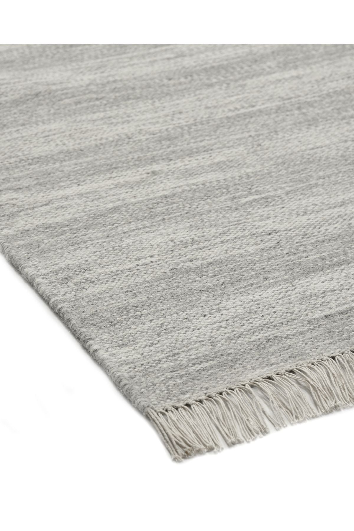 Louella Hand Woven Contemporary Striped Gray Area Rug Gray